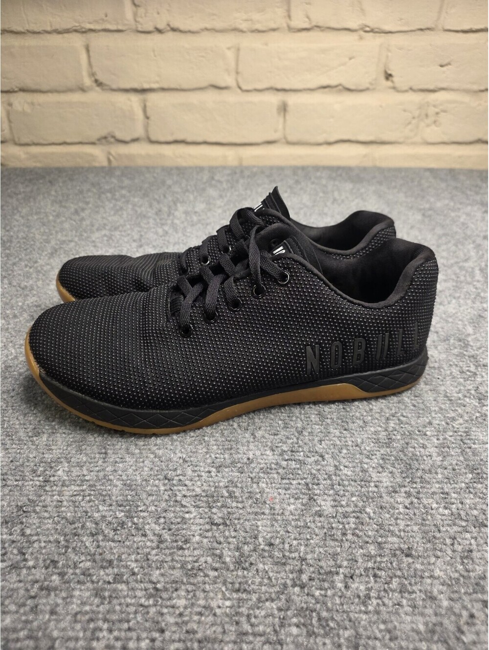 NOBULL Outwork Training Shoes Mens 11 Womens 12.5 Black Gum Crossfit Sneaker - Picture 3 of 8
